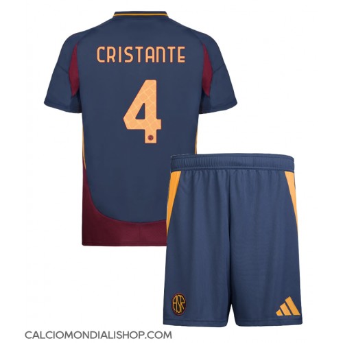 Maglie da calcio AS Roma Bryan Cristante #4 Terza Maglia Bambino 2024-25 Manica Corta (+ Pantaloni corti)